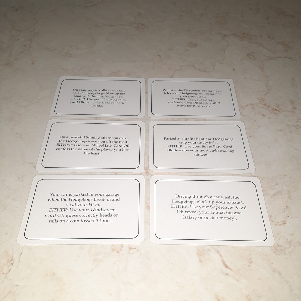 Hedgehogs Revenge Vintage Game Replacement Piece Cards - Picture 5 of 16